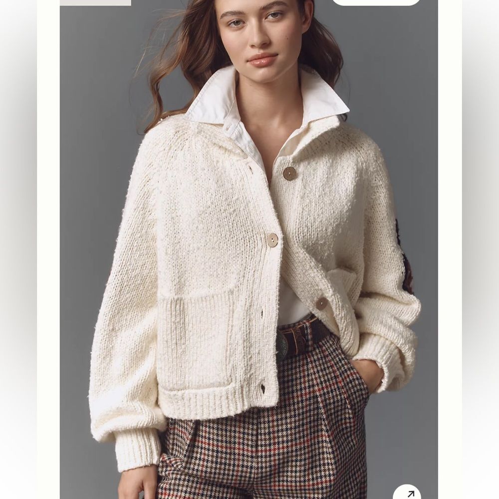 Anthropologie Pilcro Western Horse Graphic Cardigan Sweater - Picture 3 of 9